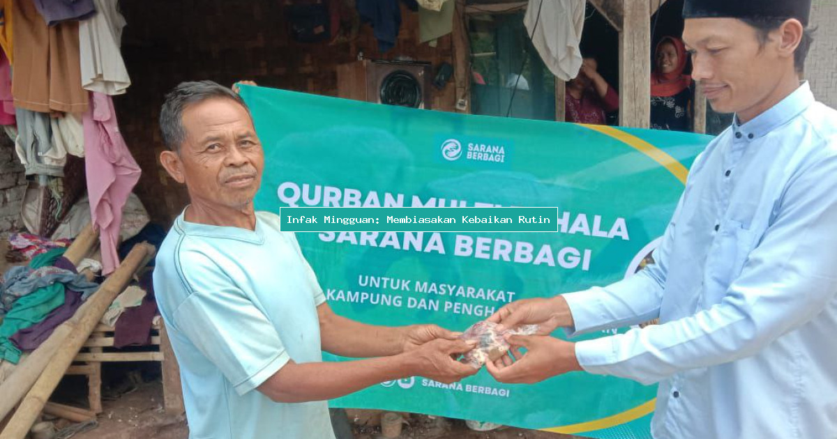 Infak Mingguan: Membiasakan Kebaikan Rutin
